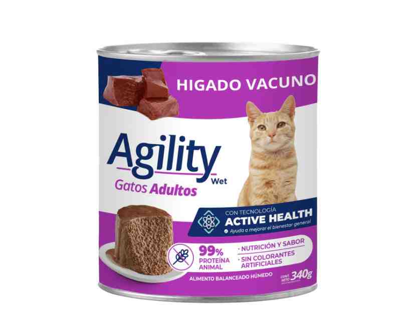 LATA AGILITY GATO ADULTO HIGADO 340 GM 
